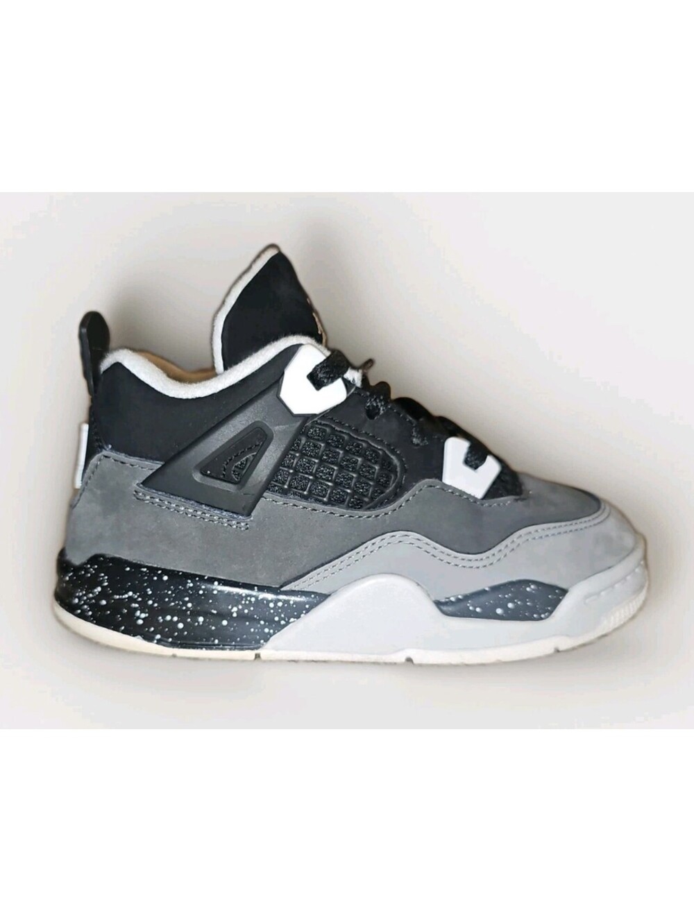 Jordan 4 Retro SE Fear Black Cement Grey White Toddler Sz 10C